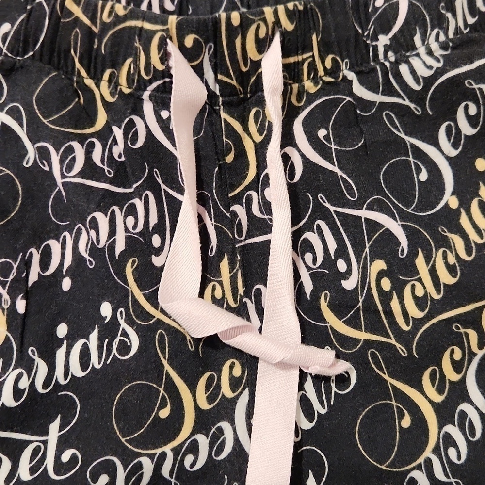 [Victoria Secret] Cursive Text Drawstring Pajama Pants - Size S - Picture 6 of 6